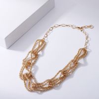 Retro Exaggerated Multi-layer Hollow Matte Necklace main image 3