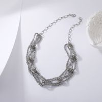 Retro Exaggerated Multi-layer Hollow Matte Necklace main image 4