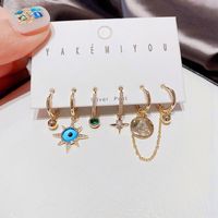 Yakemiyou Fashion Letter Copper Artificial Gemstones Earrings In Bulk main image 5