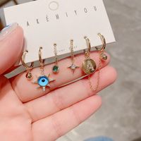 Yakemiyou Fashion Letter Copper Artificial Gemstones Earrings In Bulk main image 2