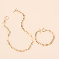 Hip-hop Stacking Trendy Metal Chain Necklace Set main image 1