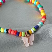 Bohemian Style Color Beaded Butterfly Pendant Anklet main image 6