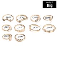 Fashion Opal Diamond Crown Combination Ring 10-piece Set main image 3