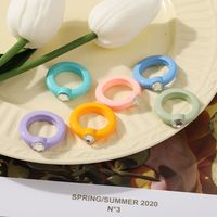 Simple Candy Color Acrylic Ring Wholesale main image 1
