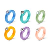 Simple Candy Color Acrylic Ring Wholesale main image 6