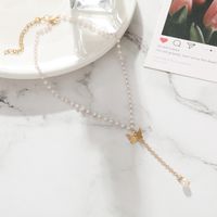Simple Fashion Retro Butterfly Pearl Necklace main image 3