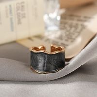 Fashion Simple Spray Color Open Alloy Ring main image 6