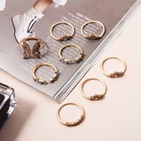Bohemian Style Diamond Butterfly Joint Ring 8-piece Set main image 5