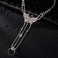 Ethnic Style Hollow Butterfly Flower Leaf Diamond Anklet main image 3