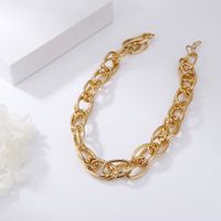 Retro Hip Hop Simple Multilayer Hollow Thick Necklace sku image 1