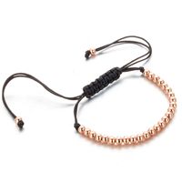 Simple Copper Bead Braided Bracelet sku image 1