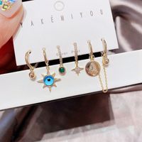 Yakemiyou Fashion Letter Copper Artificial Gemstones Earrings In Bulk sku image 1