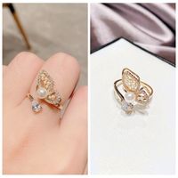 Korean Water Drop Butterfly Ring sku image 1