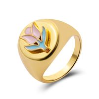 Fashion Multicolor Geometric Sweet Flower Ring sku image 6