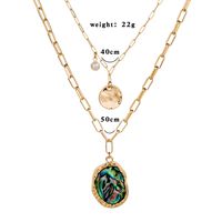Modefarbe Abalone Muschel Perlenanhänger Mehrschichtige Halskette sku image 1