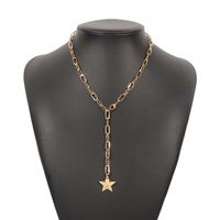 Simple Retro Irregular Geometric Long Star Necklace sku image 1