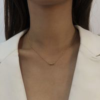 Fashion Simple Geometric Pearl Pendant Necklace sku image 4
