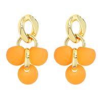 Fashion Creative Ball Pendants Acrylic Fabric Earrings main image 2