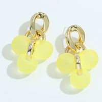 Fashion Creative Ball Pendants Acrylic Fabric Earrings main image 4