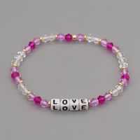 Korean Style Simple Letter Diamond Crystal Bracelet Wholesale main image 4