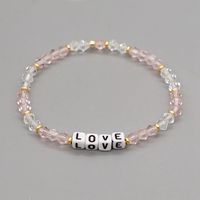 Korean Style Simple Letter Diamond Crystal Bracelet Wholesale main image 5