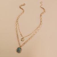 Modefarbe Abalone Muschel Perlenanhänger Mehrschichtige Halskette main image 6