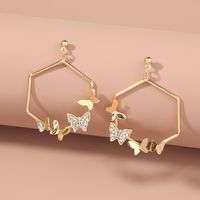 Fashion Multiple Butterflies Diamond-studded Earrings main image 3