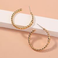 Simple Wide Chain C-shaped Hollow Earrings main image 1