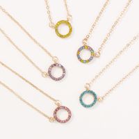 Simple Creative Colorful Diamond Necklace main image 1