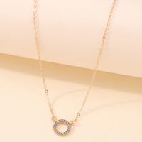 Simple Creative Colorful Diamond Necklace main image 3