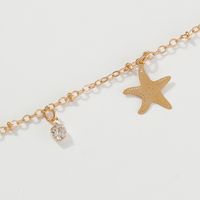 Fashion Simple Geometric Starfish Micro-inlaid Anklet main image 5