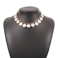 Fashion Simple Geometric Pearl Pendant Necklace main image 3