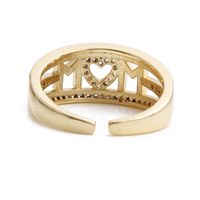 Retro Letter Mom Love Opening Adjustable Ring main image 3