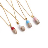 Fashion Removable Micro-inlaid Zircon Capsule Pendant Necklace main image 1