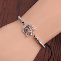 Retro Zircon Angel Moon Stars Adjustable Bracelet main image 3