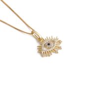 Fashion Simple Heart Oil Dripping Devil's Eye Pendant Necklace main image 3