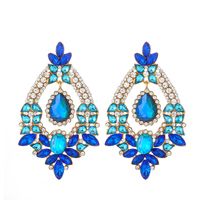 Fashion Color Diamond Alloy Geometric Earrings main image 2