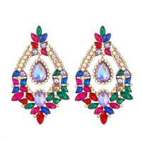 Fashion Color Diamond Alloy Geometric Earrings main image 5