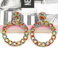 Fashion Color Diamond Alloy Geometric Earrings main image 5