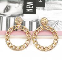 Fashion Color Diamond Alloy Geometric Earrings main image 4