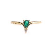 Fashion Emerald Gem Diamond Ring main image 3