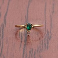 Fashion Emerald Gem Diamond Ring main image 4