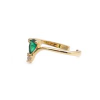Fashion Emerald Gem Diamond Ring main image 5
