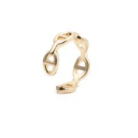 Simple Copper-plated  Hollow Pig Nose Ring main image 5