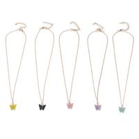 Fashion Sweet Color Acrylic Butterfly Necklace Set main image 6