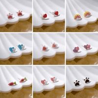 Korean Ceramic Small Fruit Earrings main image 1
