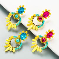 Fashion Geometric Acrylic Color Flower Earrings main image 1