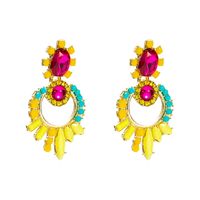 Fashion Geometric Acrylic Color Flower Earrings main image 6