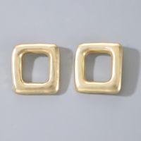 Simple Geometric Square Alloy Earrings sku image 1