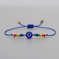Bohemian Style Glass Beads Eyes Hand-woven Colorful Enamel Bracelet main image 4